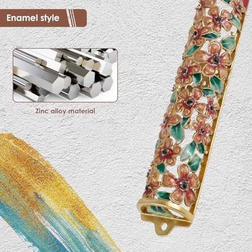 Hand Painted Golden Mezuzah Decorative Zinc Alloy Mezuzah