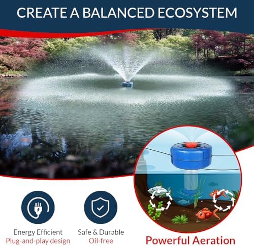 UNINETIC 2HP Pond Fountain Aerator with 100ft Cord