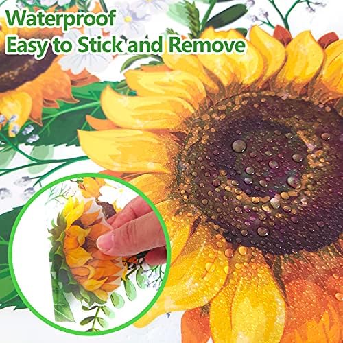 Sunflower Wall Decal 12x24 Inch Waterproof Sticker