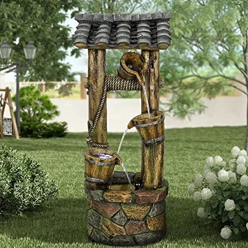 Wishing Well Water Fountain 393 Inches Rustic Outdoor Decor