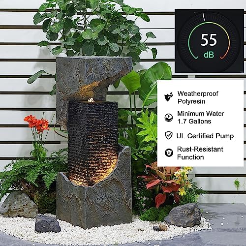 Bumilgar Water Fountain Outdoor with Lights