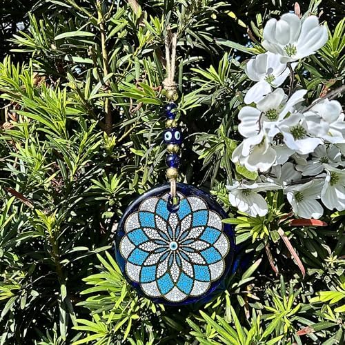 Macroria Mandala Stained Glass Evil Eye Wall Hanging