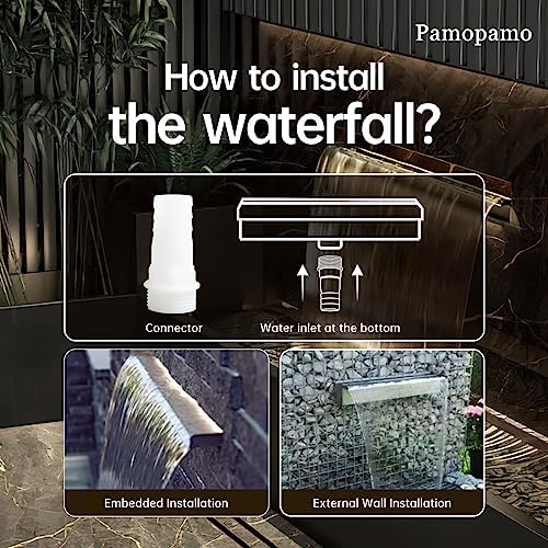 Pamopamo Pool Waterfall Spillway with LED Light 1