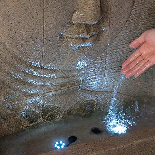 High Sandstone Buddha Fountain with Light