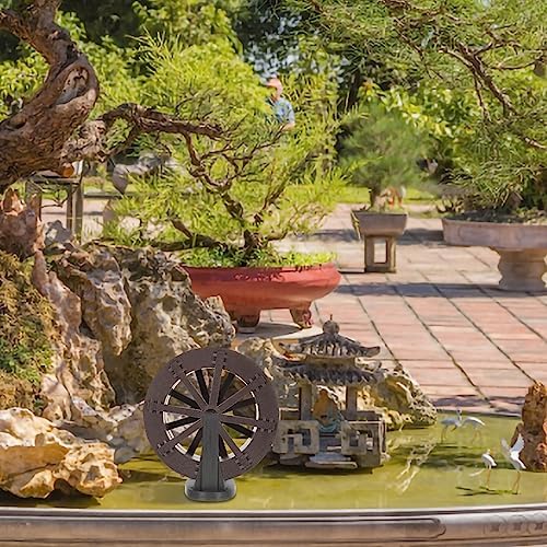 Yardwe Miniature Plastic Water Wheel Fountain Decor