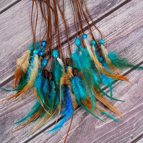 2 Pack DIY Feather Dream Catcher Kits Turquoise Boho Decor