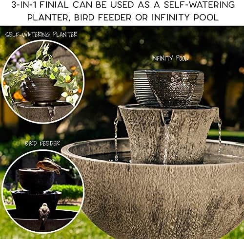 Bernini Alba Cordless Water Fountain - 26 Inches