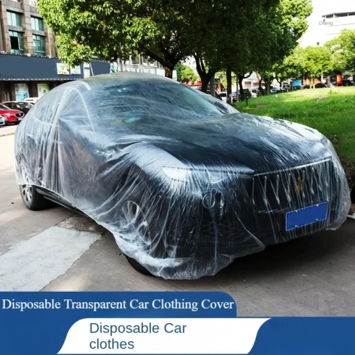 Disposable Transparent Car Clothing Cover Dustproof Rainproof